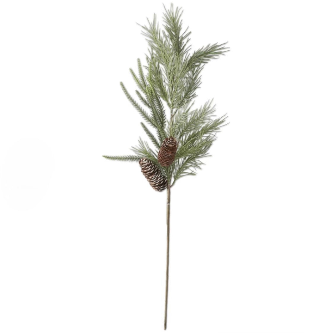 28 Inch Mixed Pine Stem with 2 Pinecones