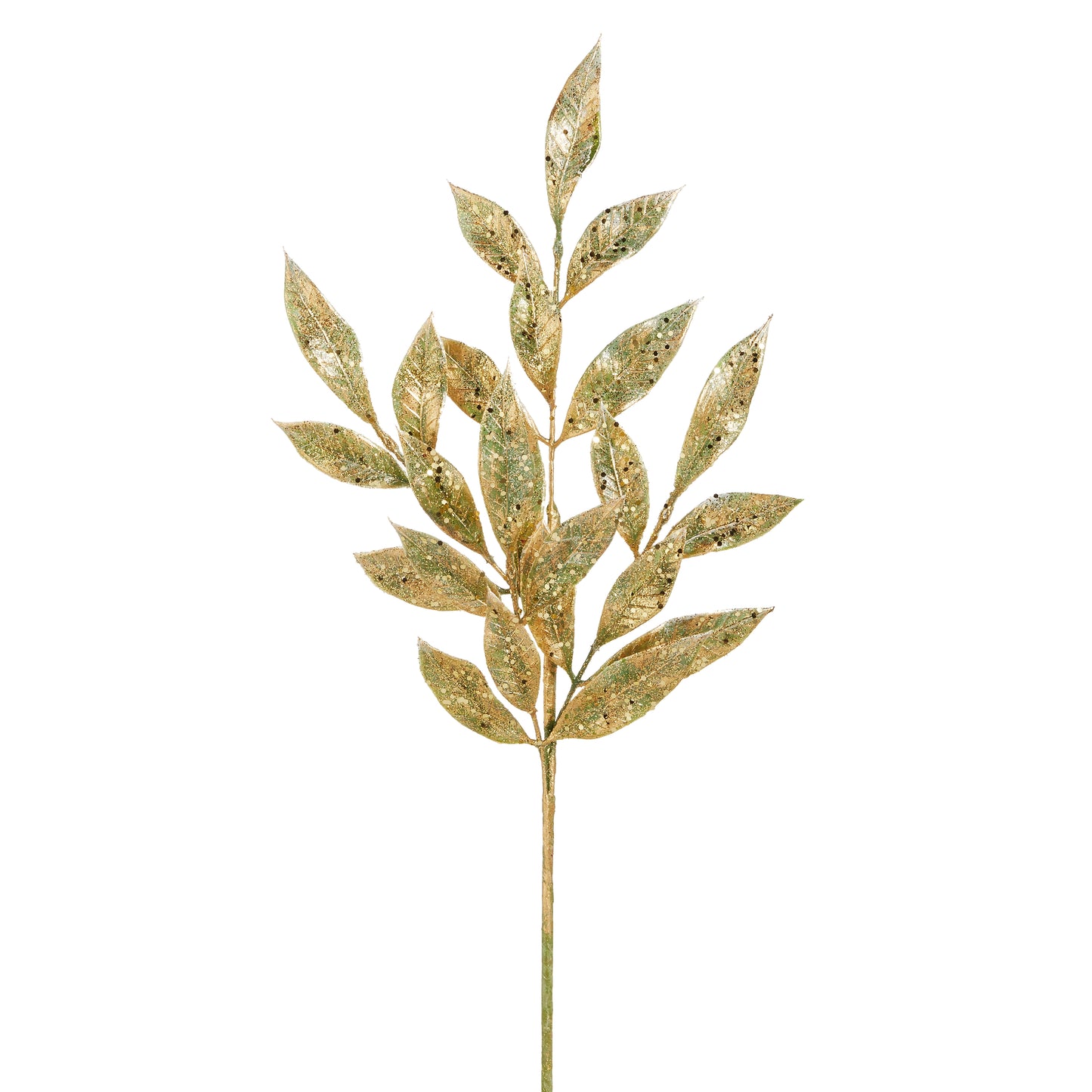 21 Inch Gold Glided Leaf Spray