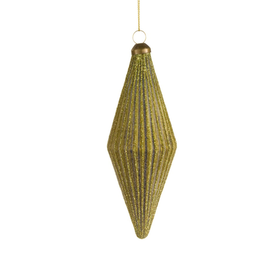 5.5 Inch Ribbed Finial
Ornament (Green)