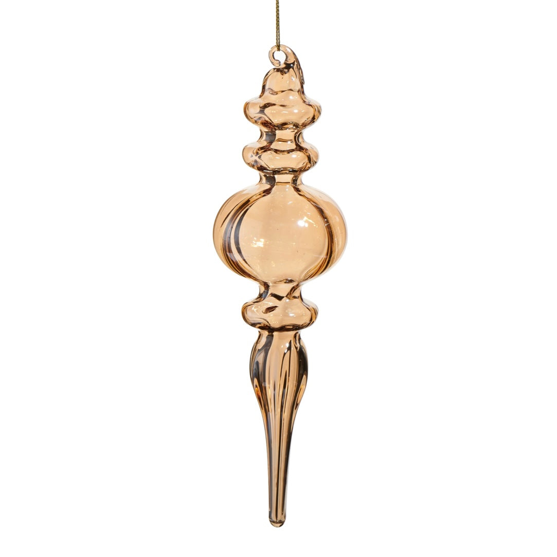 7.75 Inch Pearlized Glass
Finial Ornament (Rounded)