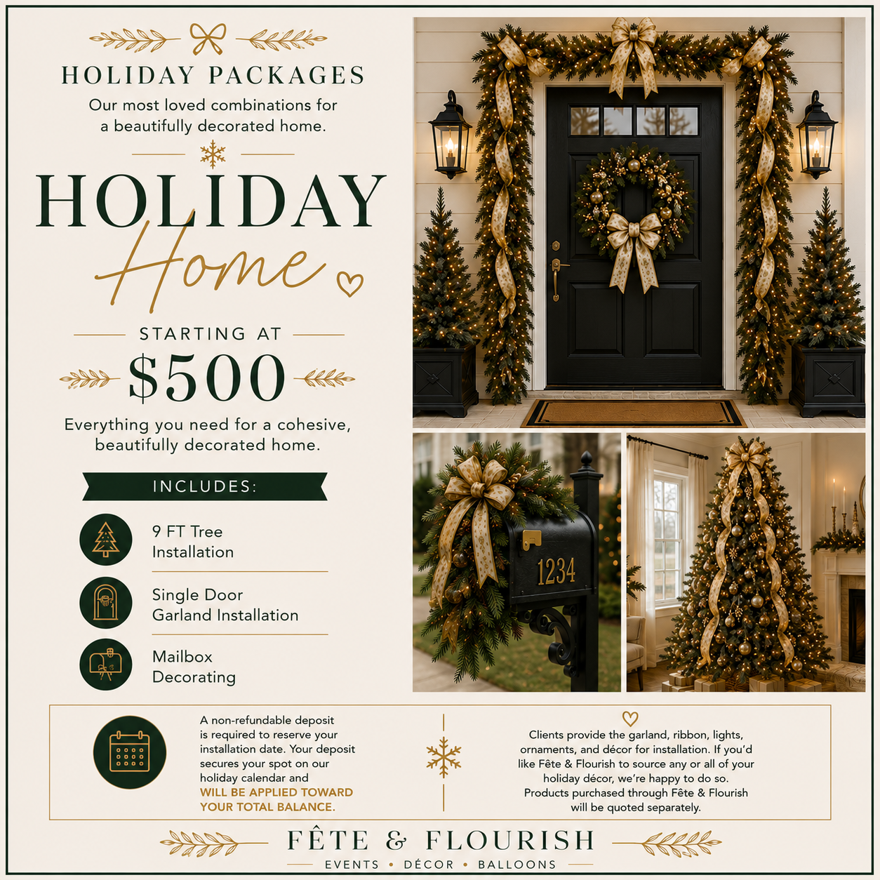 Holiday Home Package ($50 Deposit)