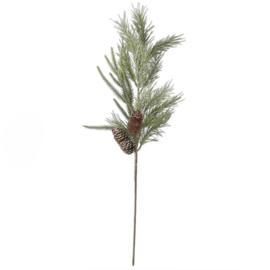 28 Inch Mixed Pine Stem with 2 Pinecones