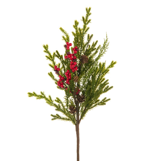24 Inch Berry and Greenery Spray