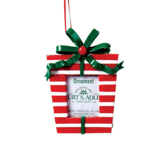 4.4 Inch Gift Box Photo Frame Ornament (Red)