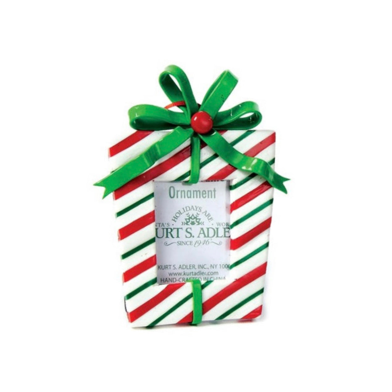 4.4 Inch Gift Box Photo Frame Ornament (White)