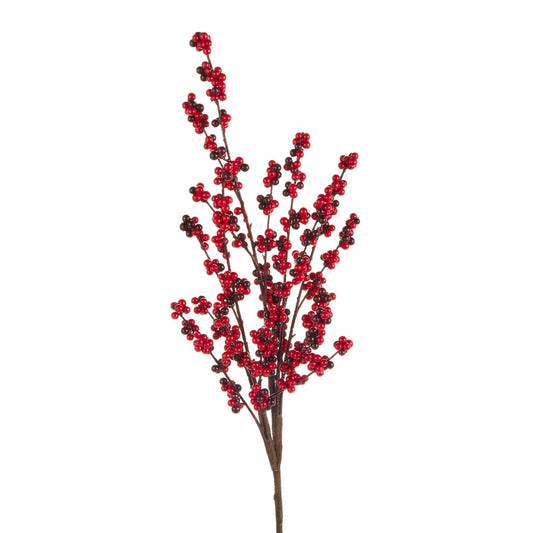 33.5 Inch Red Berry Spray