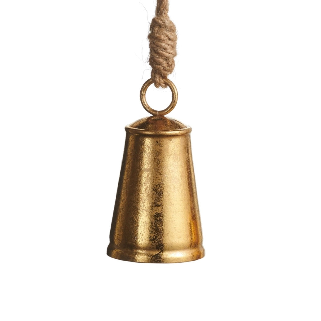3.75 Inch Gold Bell Ornament (Tapered)