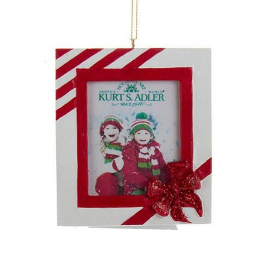 Christmas Photo Frame Ornament Stripes