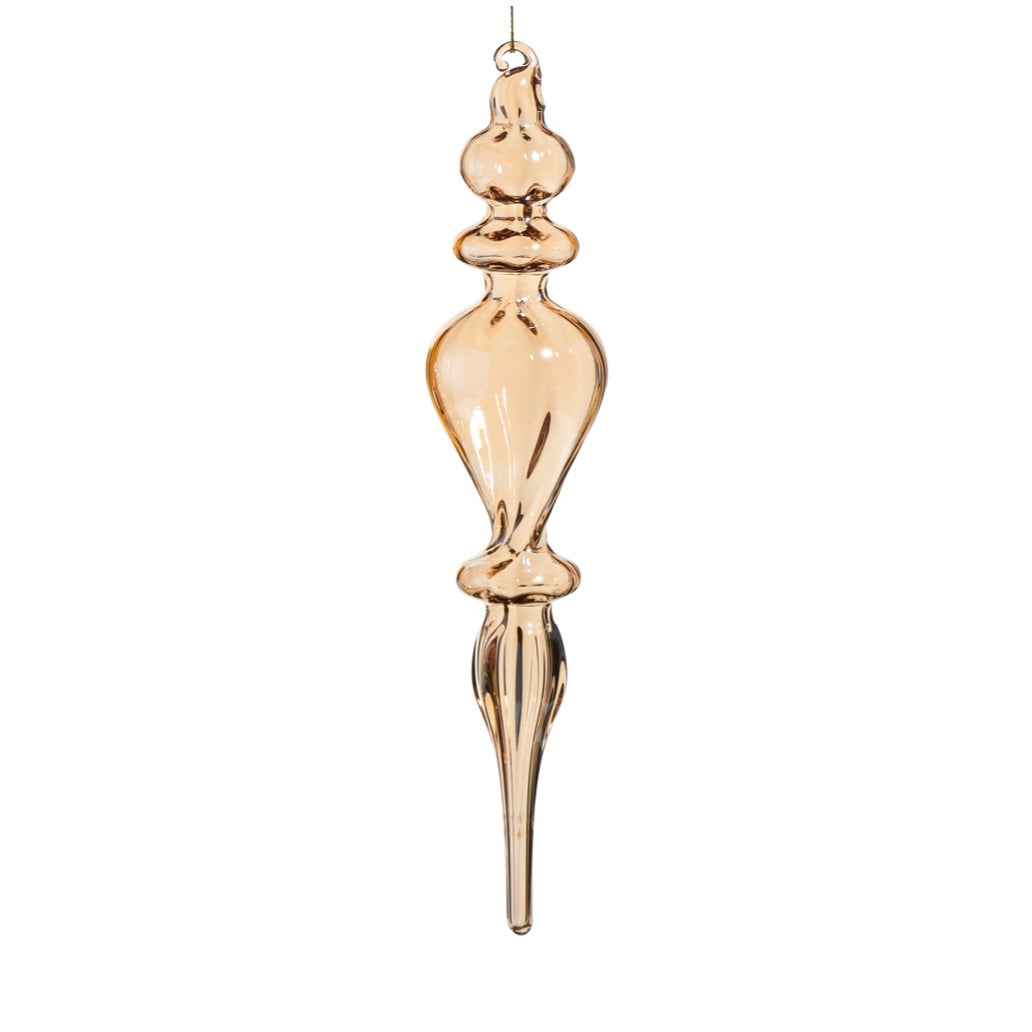 7.75 Inch Pearlized Glass
Finial Ornament (Teardrop)