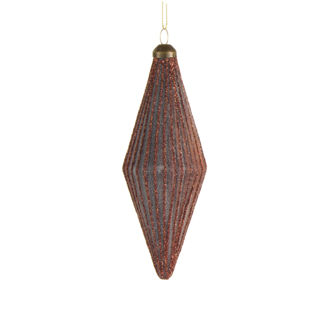 5.5 Inch Ribbed Finial
Ornament (Brown)