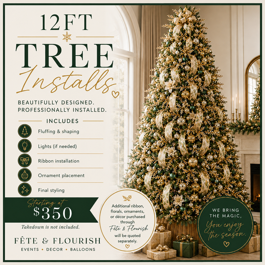 12ft Tree Install ($50 Deposit)
